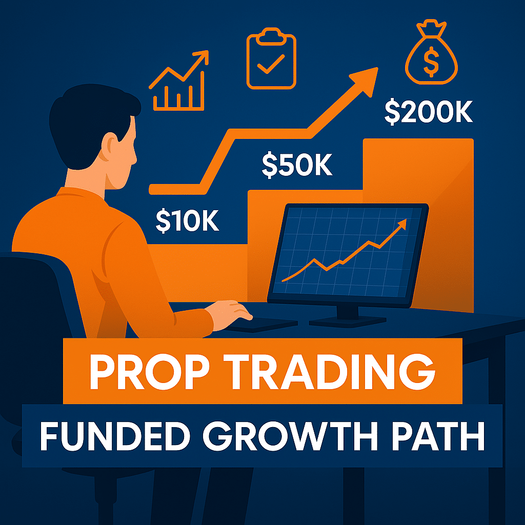 prop trading funded growth path