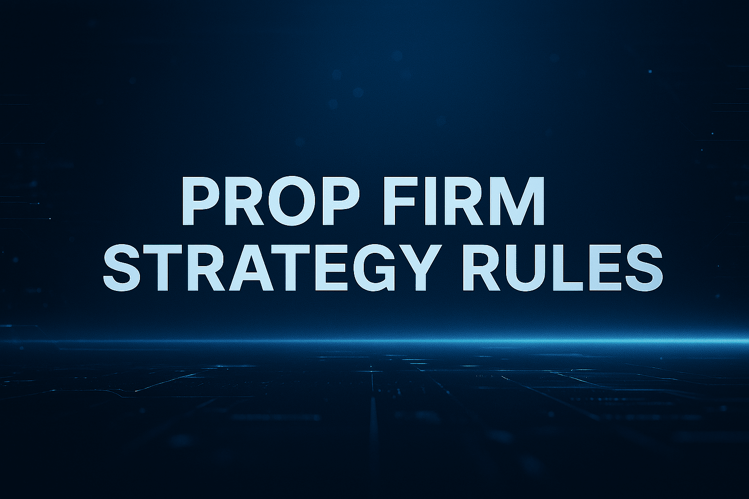 prop firm strategy rules